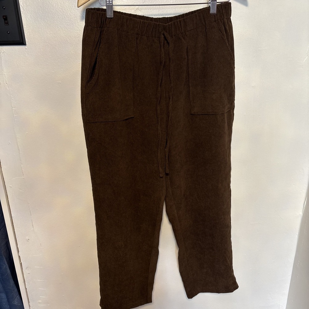 emory rose Women's Plus xl brown  Corduroy Pull On Pants nwt